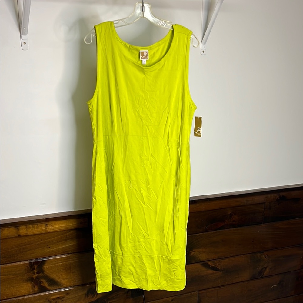 NWT JM Collection Bright Neon Sleeveless Dress- 2X